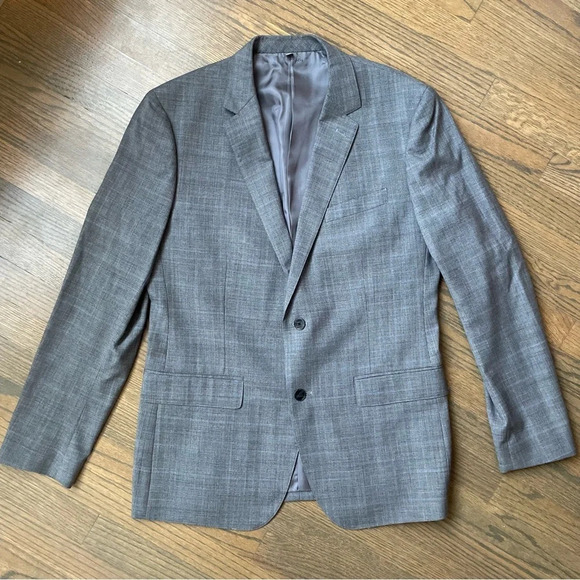 NWOT BONOBOS Slim Fit Wool Blend Blazer Tollegno 1900 Micro Houndstooth - Picture 1 of 8
